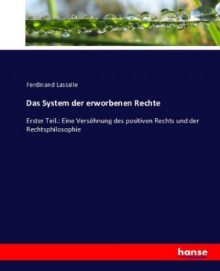 Kniha System der erworbenen Rechte Ferdinand Lassalle