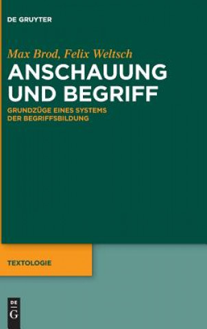 Kniha Anschauung und Begriff Max Brod