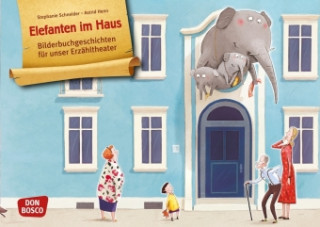 Hra/Hračka Elefanten im Haus. Kamishibai Bildkartenset. Stephanie Schneider