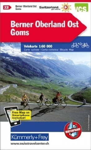 Nyomtatványok Radwanderkarte Berner Oberland Ost - Goms  mit Ortsindex (22) 