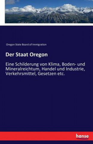 Książka Staat Oregon Oregon State Board of Immigration