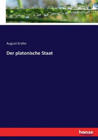 Kniha platonische Staat Krohn August Krohn