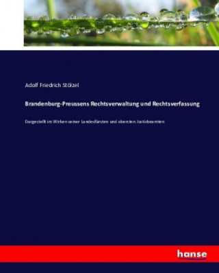 Βιβλίο Brandenburg-Preussens Rechtsverwaltung und Rechtsverfassung Adolf Friedrich Stölzel