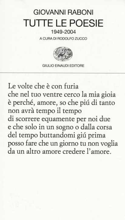 Book Tutte le poesie (1949-2004) Giovanni Raboni