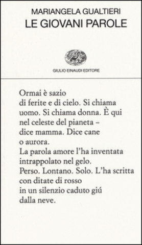 Könyv Le giovani parole Mariangela Gualtieri
