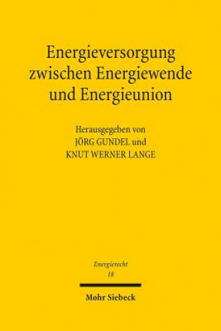 Kniha Energieversorgung zwischen Energiewende und Energieunion Jörg Gundel