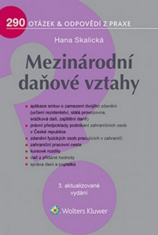 Knjiga Mezinárodní daňové vztahy Hana Skalická