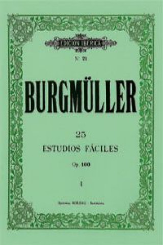 Kniha 25 estudios fáciles op. 100 : para piano F. Burgmüller