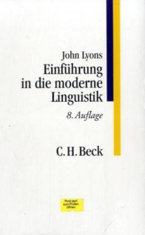 Książka Einführung in die moderne Linguistik John Lyons