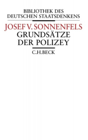 Książka Grundsätze der Polizey Joseph von Sonnenfels