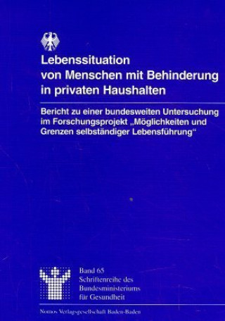 Книга Lebenssituation von Menschen mit Behinderung in privaten Haushalten Monika Häußler