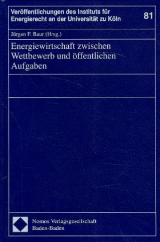 Könyv Energiewirtschaft zwischen Wettbewerb und öffentlichen Aufgaben Jürgen F. Baur