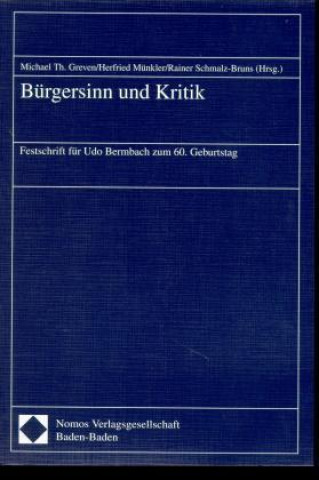 Kniha Bürgersinn und Kritik Michael Th. Greven