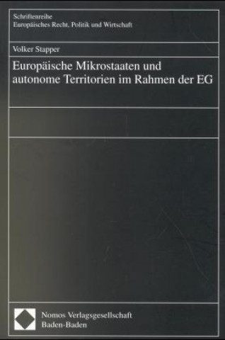 Carte Europäische Mikrostaaten und autonome Territorien im Rahmen der EG Volker Stapper