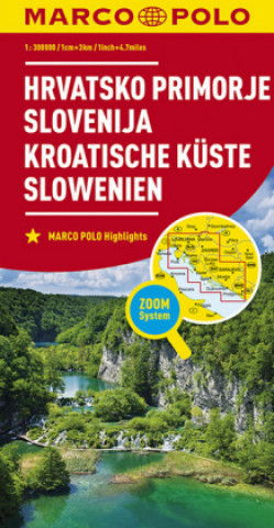Tlačovina MARCO POLO Regionalkarte Kroatische Küste, Slowenien 1:300.000 