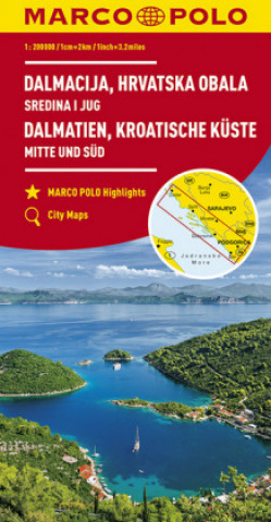 Materiale tipărite Croatia Dalmatian Coast Marco Polo Map 