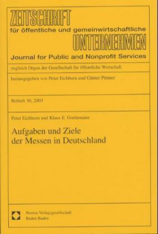 Carte Aufgaben und Ziele der Messen in Deutschland Peter Eichhorn