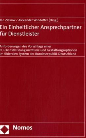 Kniha Ein Einheitlicher Ansprechpartner für Dienstleister Jan Ziekow