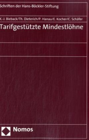 Buch Tarifgestützte Mindestlöhne Karl-Jürgen Bieback