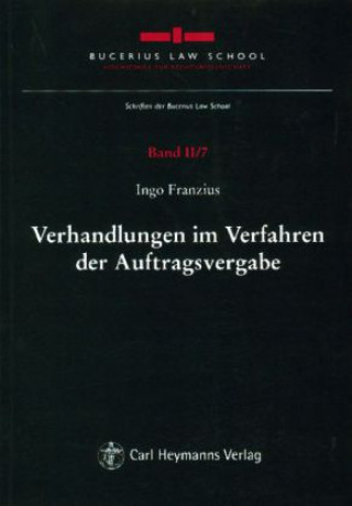 Kniha Verhandlungen im Verfahren der Auftragsvergabe Ingo Franzius
