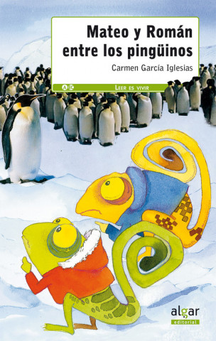 Carte Mateo y Román entre los pingüinos CARMEN GARCIA IGLESIAS