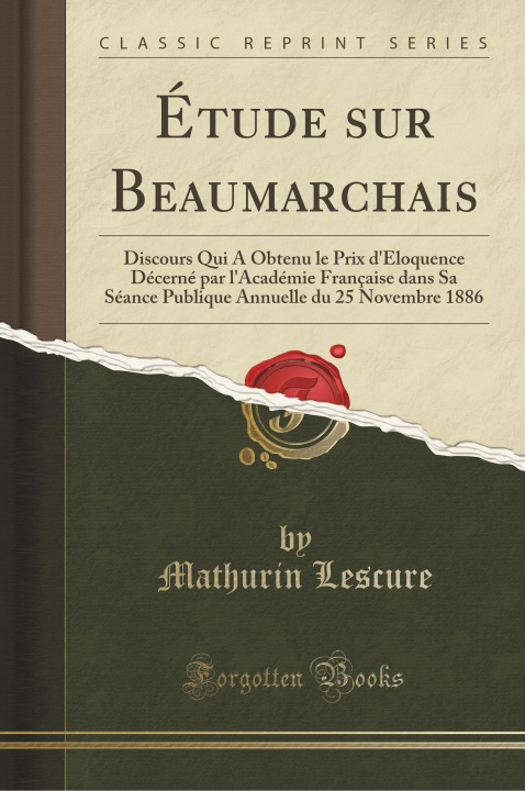 Book Étude sur Beaumarchais Mathurin Lescure