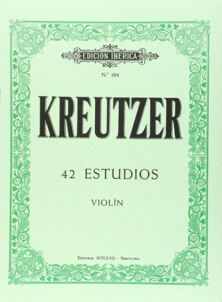 Könyv 42 estudios : para violín RODOLPHE KREUTZER