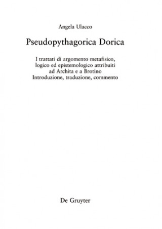 Carte Pseudopythagorica Dorica Angela Ulacco
