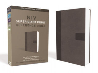 Książka NIV, Super Giant Print Reference Bible, Giant Print, Imitation Leather, Gray, Red Letter Edition Zondervan