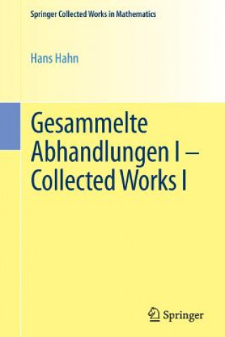 Kniha Gesammelte Abhandlungen I - Collected Works I Hans Hahn