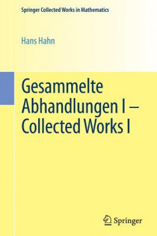 Livre Gesammelte Abhandlungen I - Collected Works I Hans Hahn