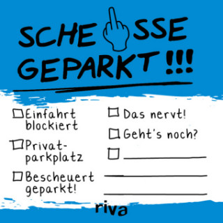 Jeu/jouet Scheiße geparkt - Klebezettel 