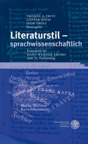 Kniha Literaturstil - sprachwissenschaftlich Thomas A. Fritz