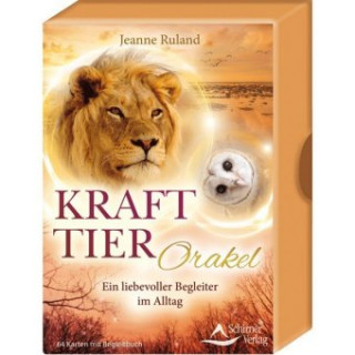 Carte Krafttier-Orakel, 64 Orakelkarten u. Begleitbuch Jeanne Ruland
