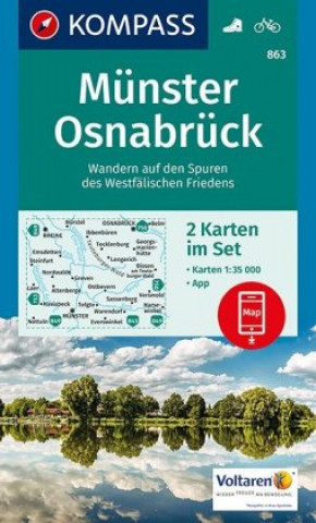 Tiskovina Münster, Osnabrück 1:35 000 KOMPASS-Karten GmbH