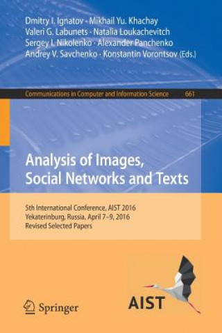 Carte Analysis of Images, Social Networks and Texts Dmitry I. Ignatov