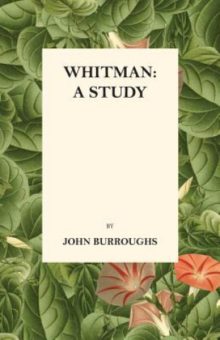 Kniha Whitman JOHN BURROUGHS