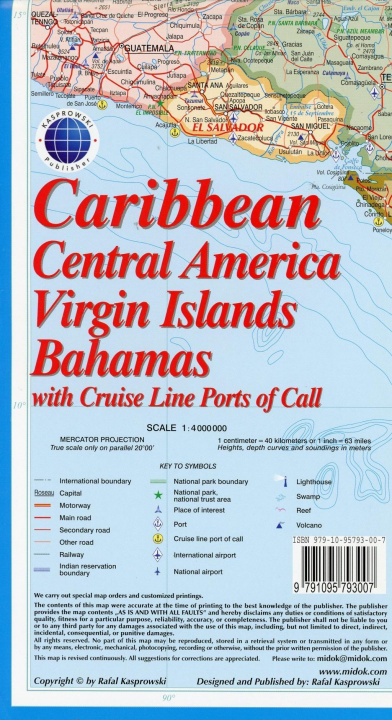 Tiskovina Caribbean (Including Central America, Virgin Islands / Baham 