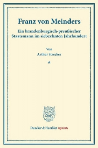 Kniha Franz von Meinders. Arthur Strecker