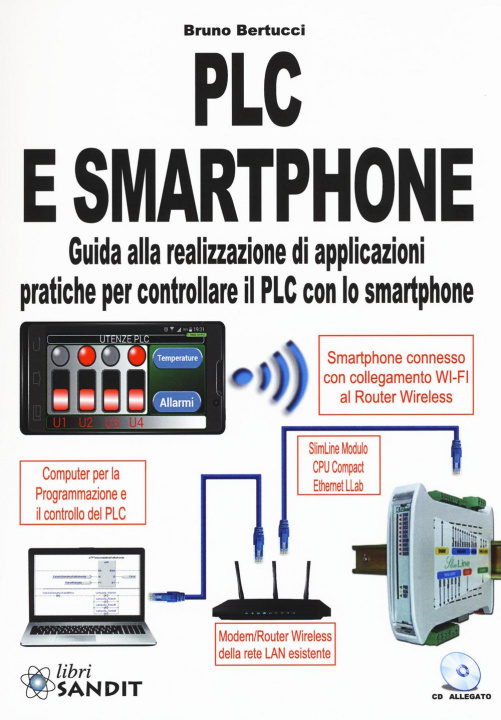 Книга PLC e smartphone. Guida alla realizzazione di applicazioni pratiche per controllare il PLC con lo smartphone. Con CD-ROM Bruno Bertucci