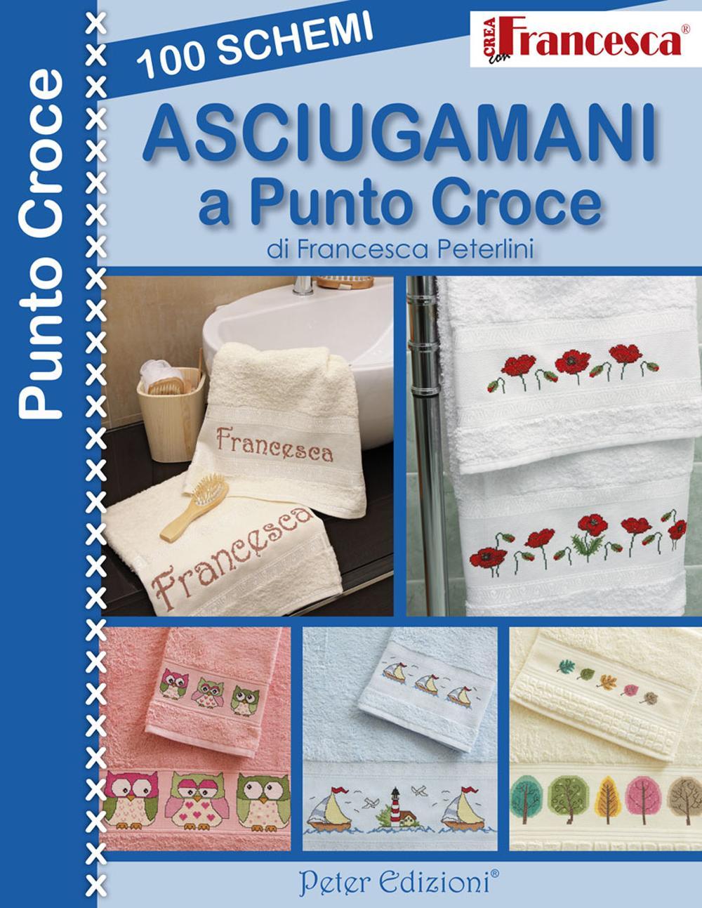 Kniha 100 schemi asciugamani a punto croce Francesca Peterlini