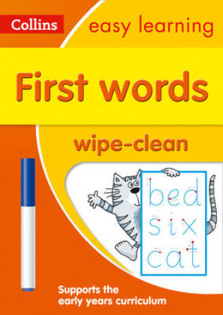 Könyv First Words Age 3-5 Wipe Clean Activity Book Collins Easy Learning