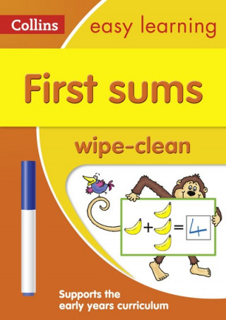 Knjiga First Sums Age 3-5 Wipe Clean Activity Book Collins Easy Learning