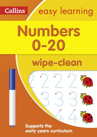 Knjiga Numbers 0-20 Age 3-5 Wipe Clean Activity Book Collins Easy Learning