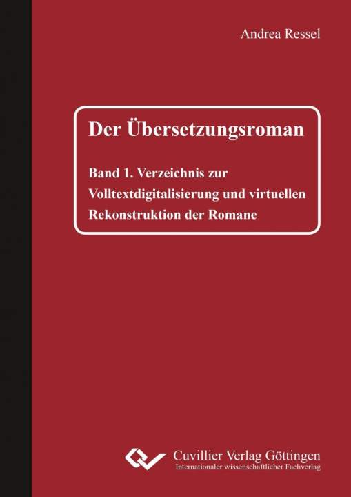 Könyv Der Übersetzungsroman Andrea Ressel