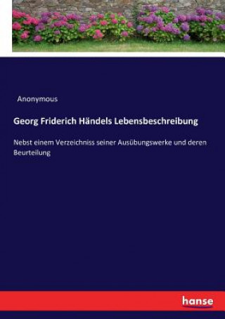 Carte Georg Friderich Handels Lebensbeschreibung Anonymous