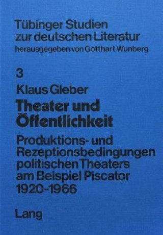 Libro Theater und Oeffentlichkeit Klaus Gleber