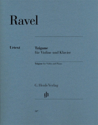 Kniha Ravel, Maurice - Tzigane for Violin and Piano Maurice Ravel