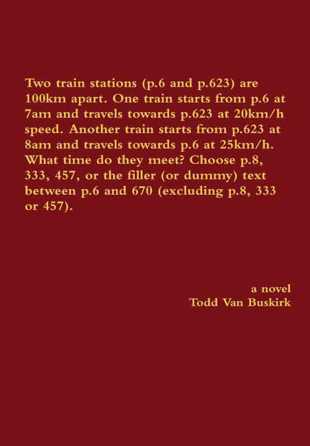 Carte Two Train Stations (p.6 and p.623) are 100km Apart. One Train Starts from p.6 at 7am and Travels Towards p.623 at 20km/h Speed. Another Train Starts f Todd Van Buskirk
