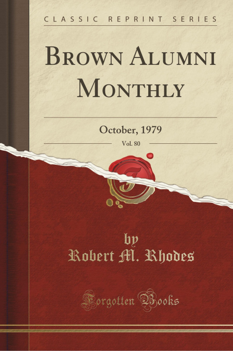 Kniha Brown Alumni Monthly, Vol. 80 Robert M. Rhodes